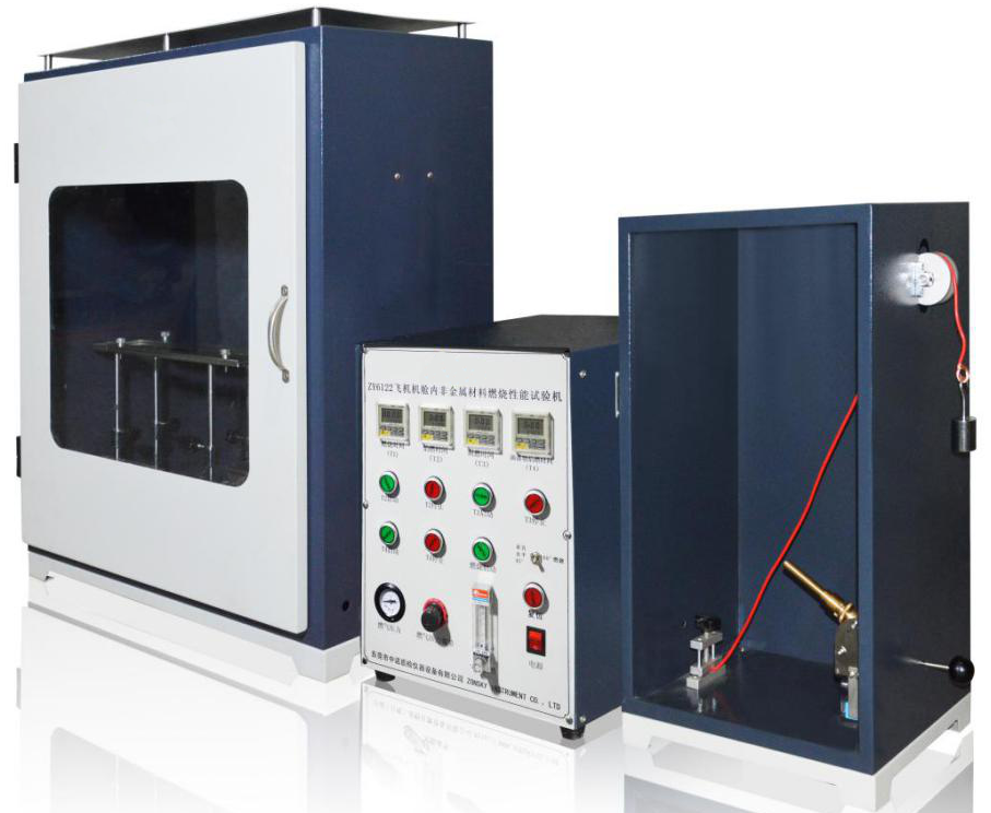 FAR25.853 Non-metallic material combustion performance testing machine