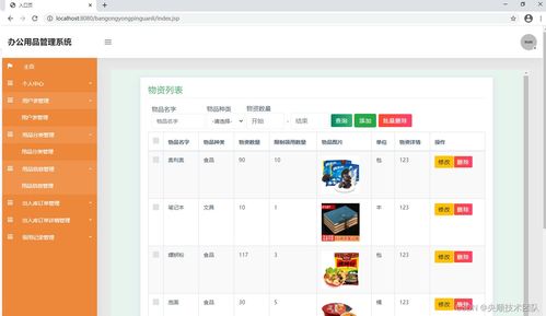 基于java辦公用品管理系統設計實現